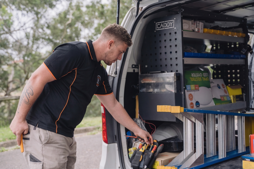 Licensed Lilyfield electrician working on a residential job